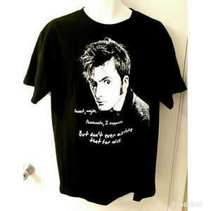Mens Doctor Who t-shirt black Sz M